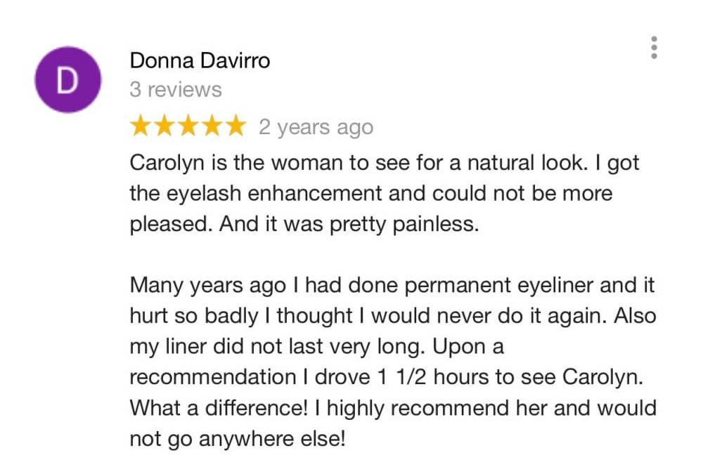 Google Review by Donna Davirro